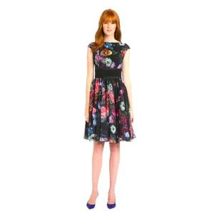 Ted Baker London Beautiful, Inside and Out, Farilla Oil Paint Floral Print Dress